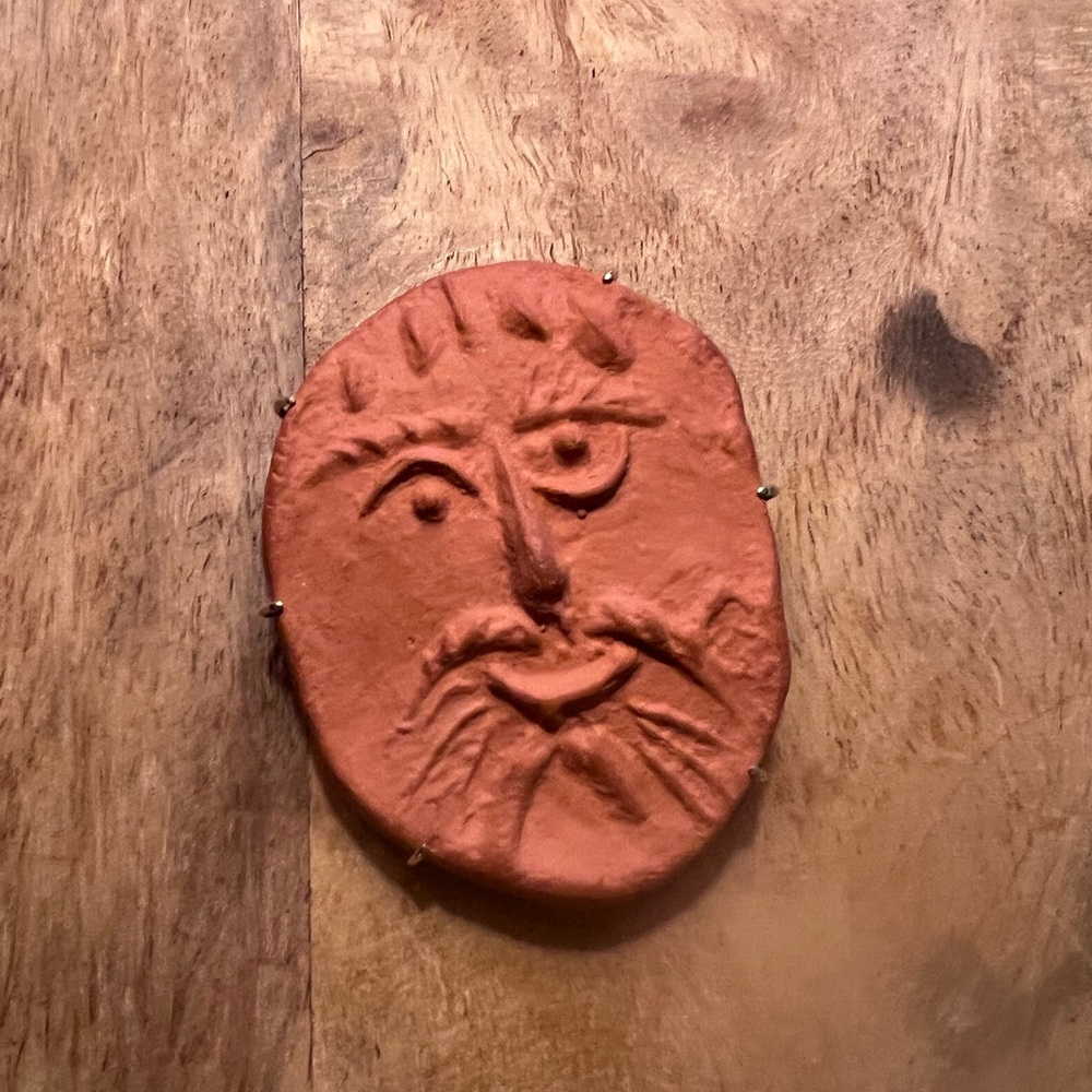 Pablo Picasso rare one of 500 terra-cotta vintage brooch pin!